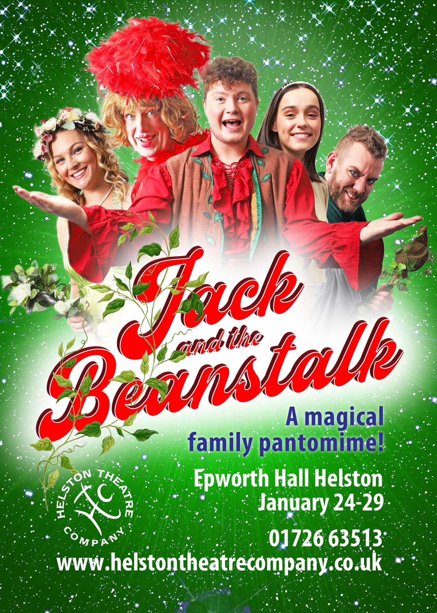 Poster for Jack and the Beanstalk, performed at the Epworth Hall January 2023
